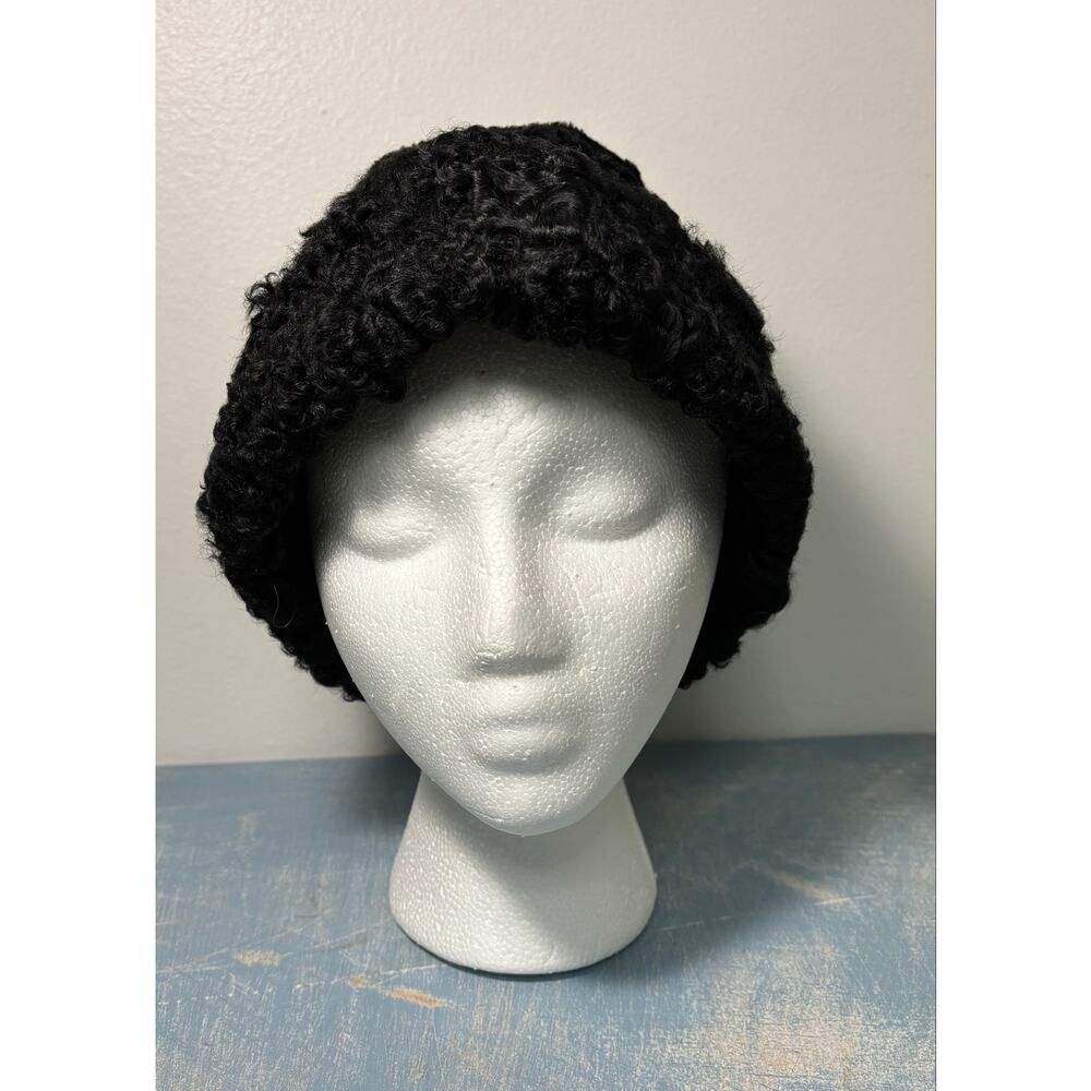Vtg North King J.J. Seifter NYC Fur Hat Dyed Beaver & Persian Lamb Black Cossack